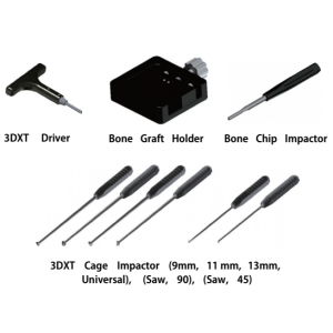 3DXT Titanium Extlip Cage and spinal fusion instrument system